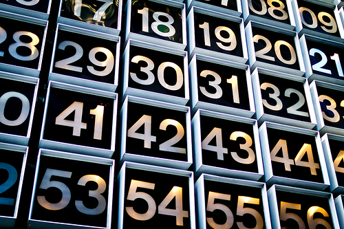 Numbers on a grid